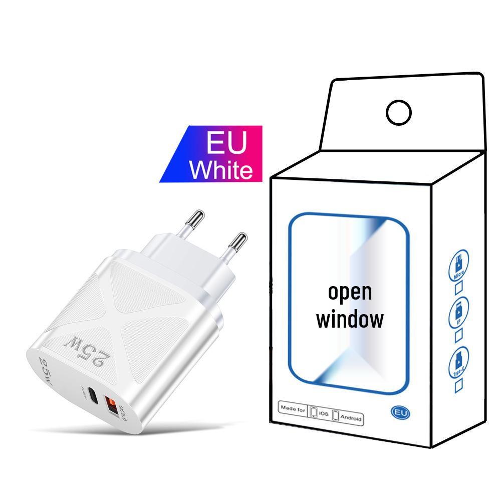 USB-адаптер питания для путешествий 5 В / 9 В / 12 В со спецификациями для США / ЕС / Великобритании, быстрая зарядка PD25 Вт и QC3.0