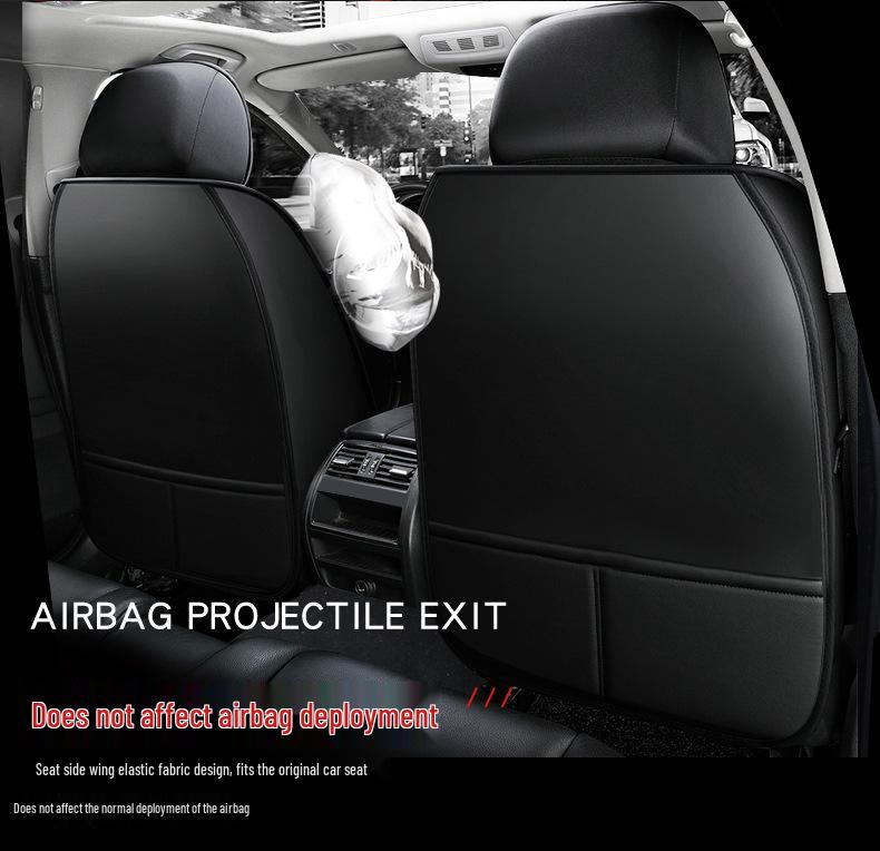All-Season Leather Car Seat Cover - Full Coverage for Five Seats