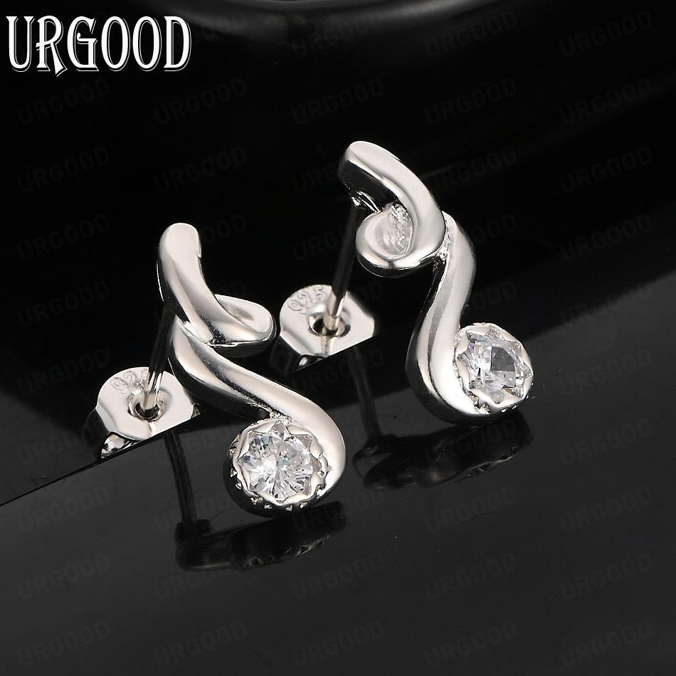 Серьги для пирсинга из стерлингового серебра 925 пробы с цирконами цвета ААА, модные свадебные украшения