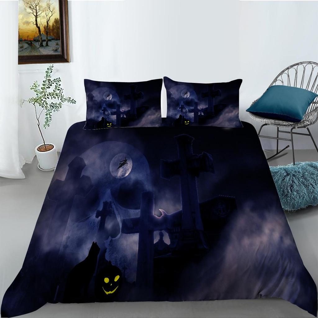 Наборы постельных принадлежностей на Хэллоуин, королевский размер, модный домашний текстиль, мягкое пододеяльник, комплект пододеяльников для детей-подростков