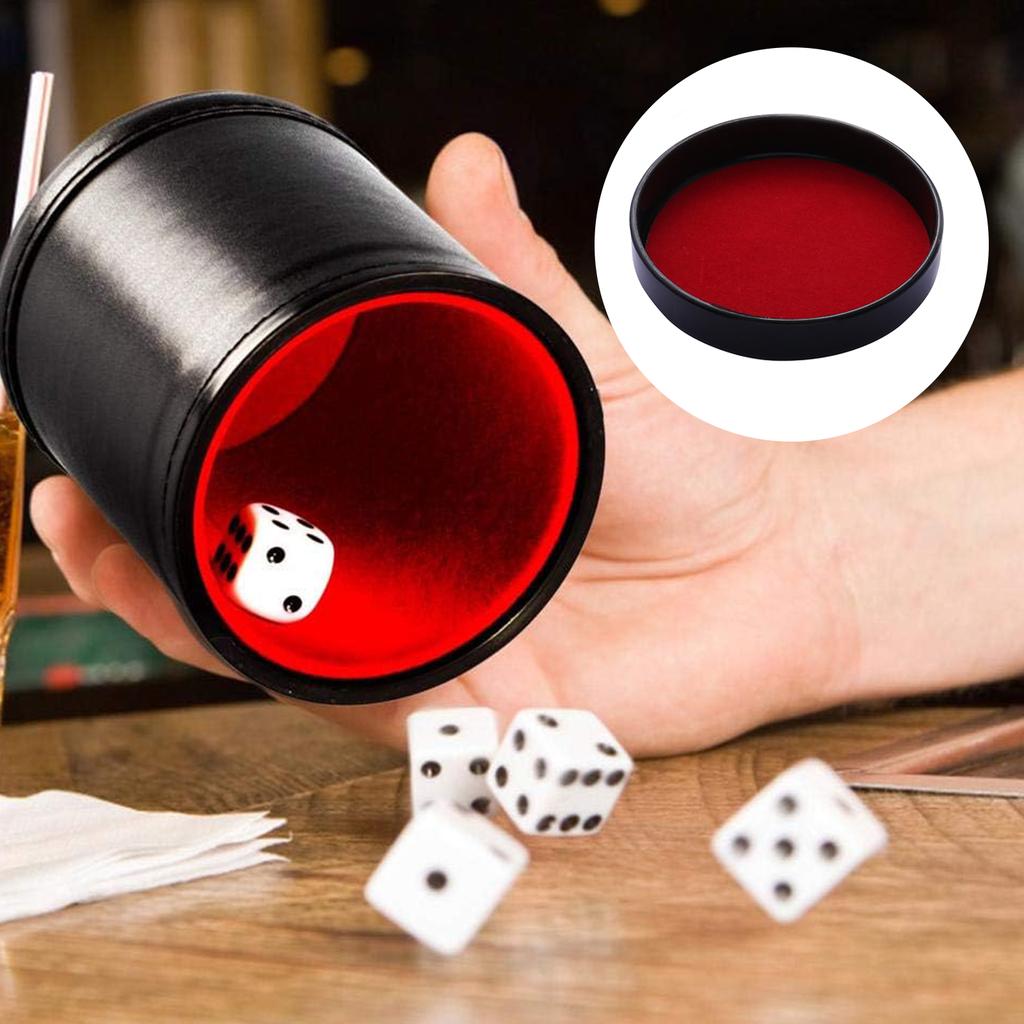 Quiet PU Leather Straight Dice Cup Shaker Mute Dice Cups Drinking Game Entertainment Dice Cup Bar Game Supplies