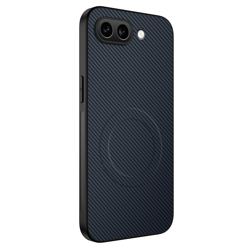 For Google Pixel 9a Magnetic Case WANLONFENG TQ Series Carbon Fiber Texture PC TPU Phone Cover