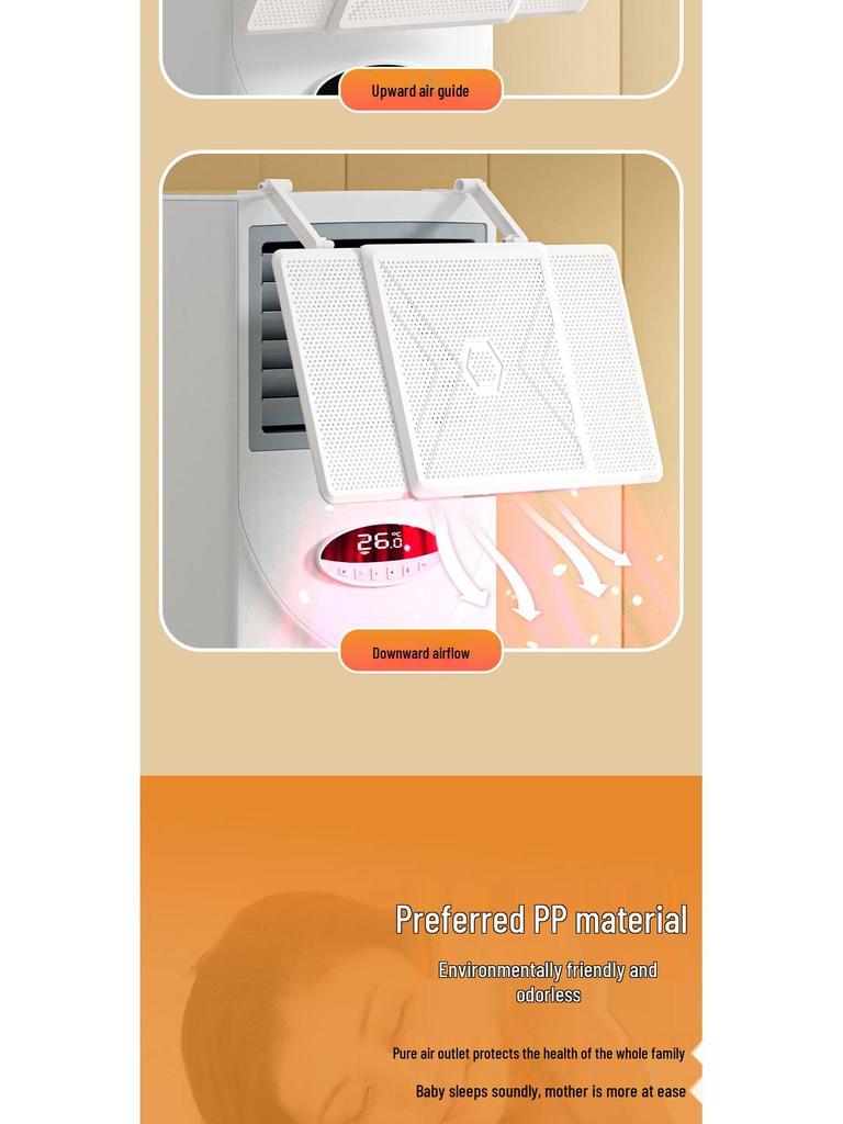 Universal Vertical Air Conditioner Wind Deflector: 2025 Anti-Blow, Windproof Floor Unit Cover