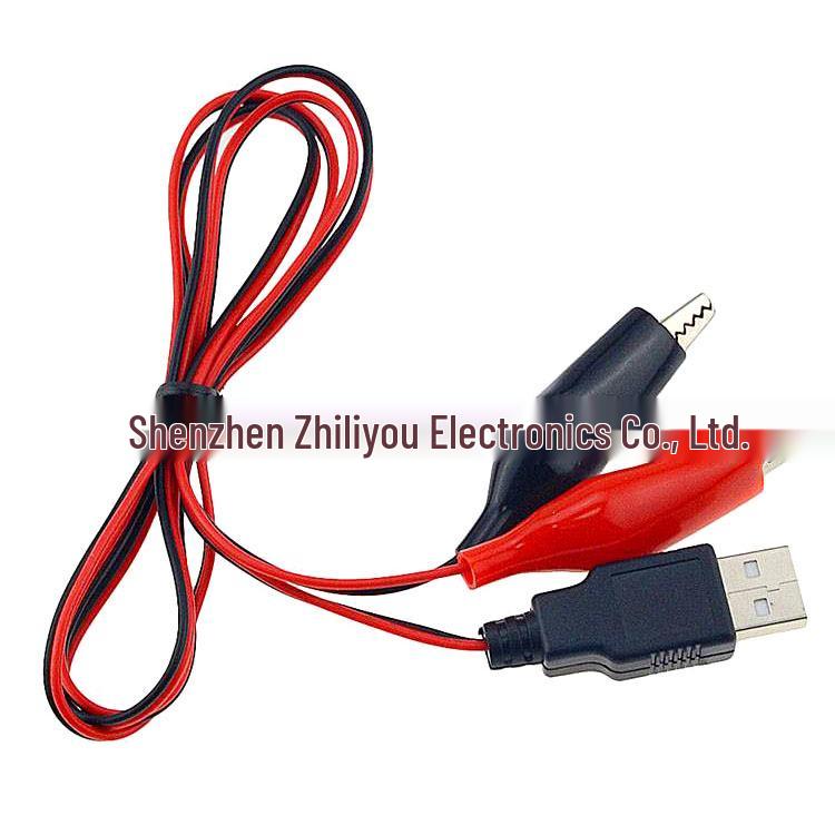 Кабель питания USB на зажимы типа "крокодил", тестовый провод