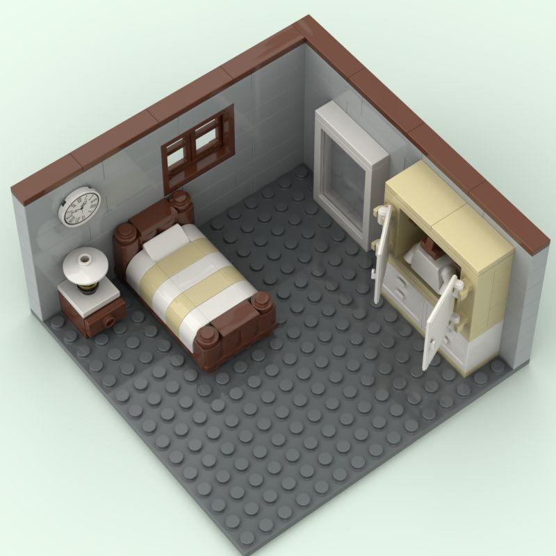 Панорамный вид Угловая комната Бар Кухня Сцена Сделай сам Сборка Праздничный подарок Украшение Строительный блок