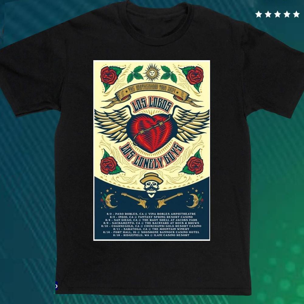 Los Lobos The Brotherhood Tour 2024 Size S-5XL CG1082 Unisex T-Shirt