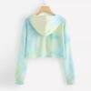 Женская мода Tie Dye Printed Hoodie Loose Long Sleeve Pullover Outdoor Casual Sweatshirt