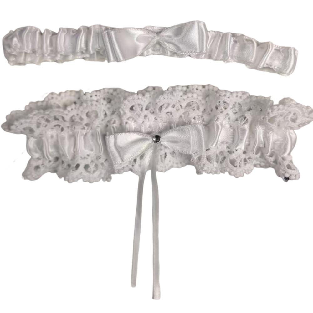 Bowknot Lolita Leg Rings Set Ruffled Lace Thigh Ring Fashion Sexy Leg Loop Girls
