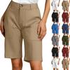 Женские летние повседневные модные свободные и удобные шорты до колена с высокой талией и эластичной резинкой на кармане