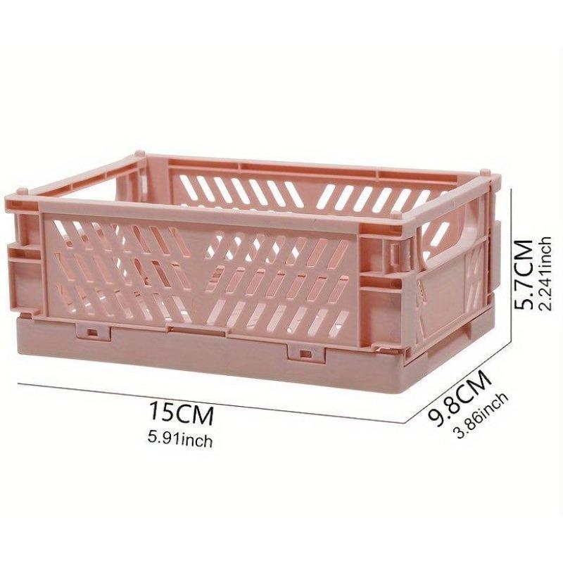 1pc Mini Desktop Plastic Foldable Organizer, Desk Organizer for Stationery, Tape, Multi-Purpose Collapsible Bins - Lightweight