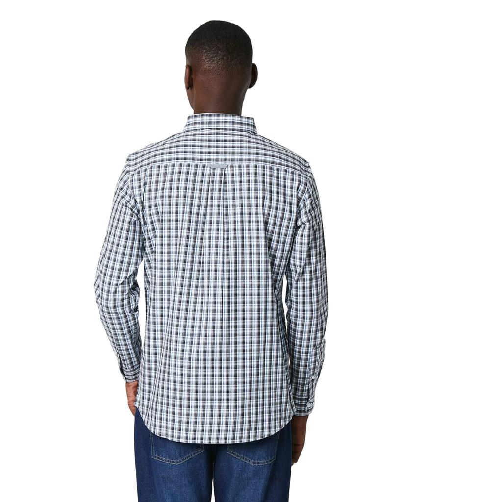 Maine Mens Graph Checked Long-Sleeved Shirt
