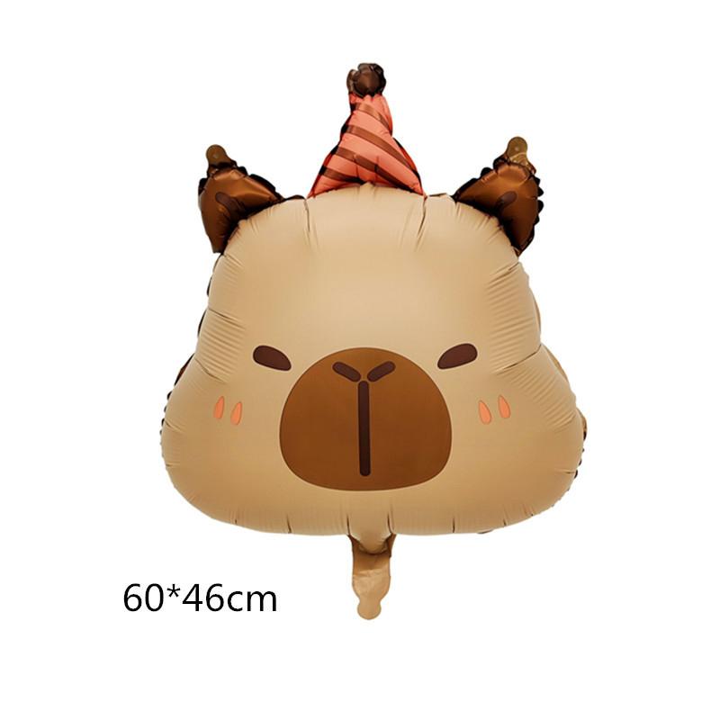 Воздушные шары Капибара Вечеринка Украшение на День рождения Капибара Алюминиевые шары Вечеринка для новорожденного Мальчики Девочки Игрушка Подарки Праздничные принадлежности