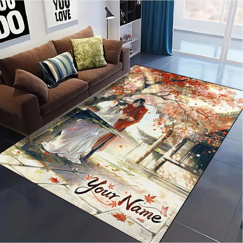 Name Custom Xie Lian and Hua Cheng Carpet Rug for Living Room Bedroom Home Sofa Decoration,Kids play Non-slip Floor Mat