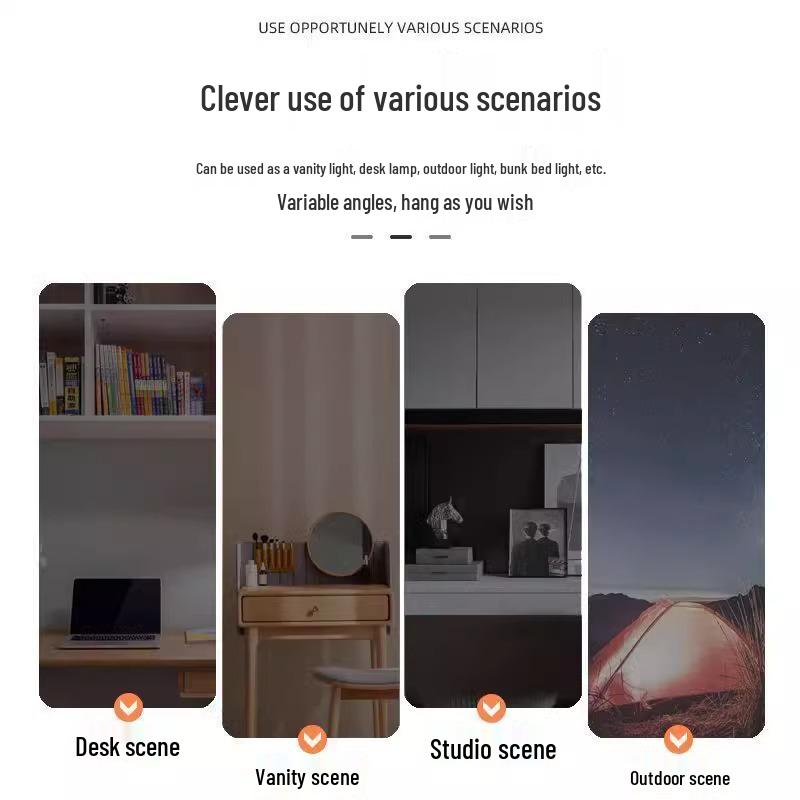 USB светодиодная лампа для учебы с защитой глаз - Холодный, длинный светильник для стола для общежитий и спален