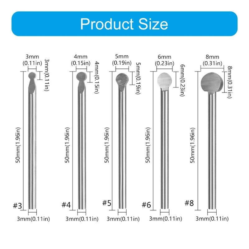 Wood Carving Drill Bits Set Engraving Drill Accessories Bit Wood Crafts Grinding Woodworking Tool for Carving Drilling