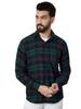 Green Tartan Flannel Shirt - 100% Combed Cotton, Long Sleeve, 180 GSM