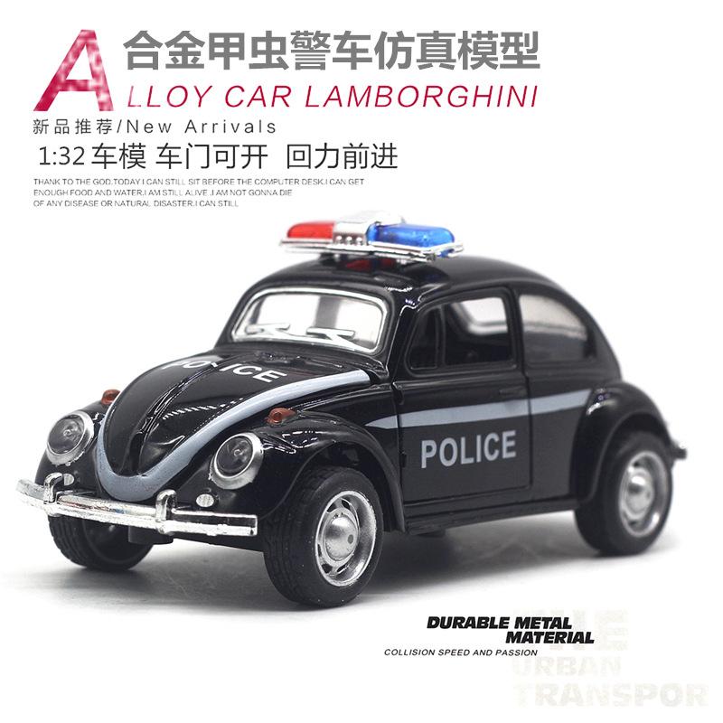 1:32 Alloy Beetle Classical Car Model Police Car Taxi Racing Car Model