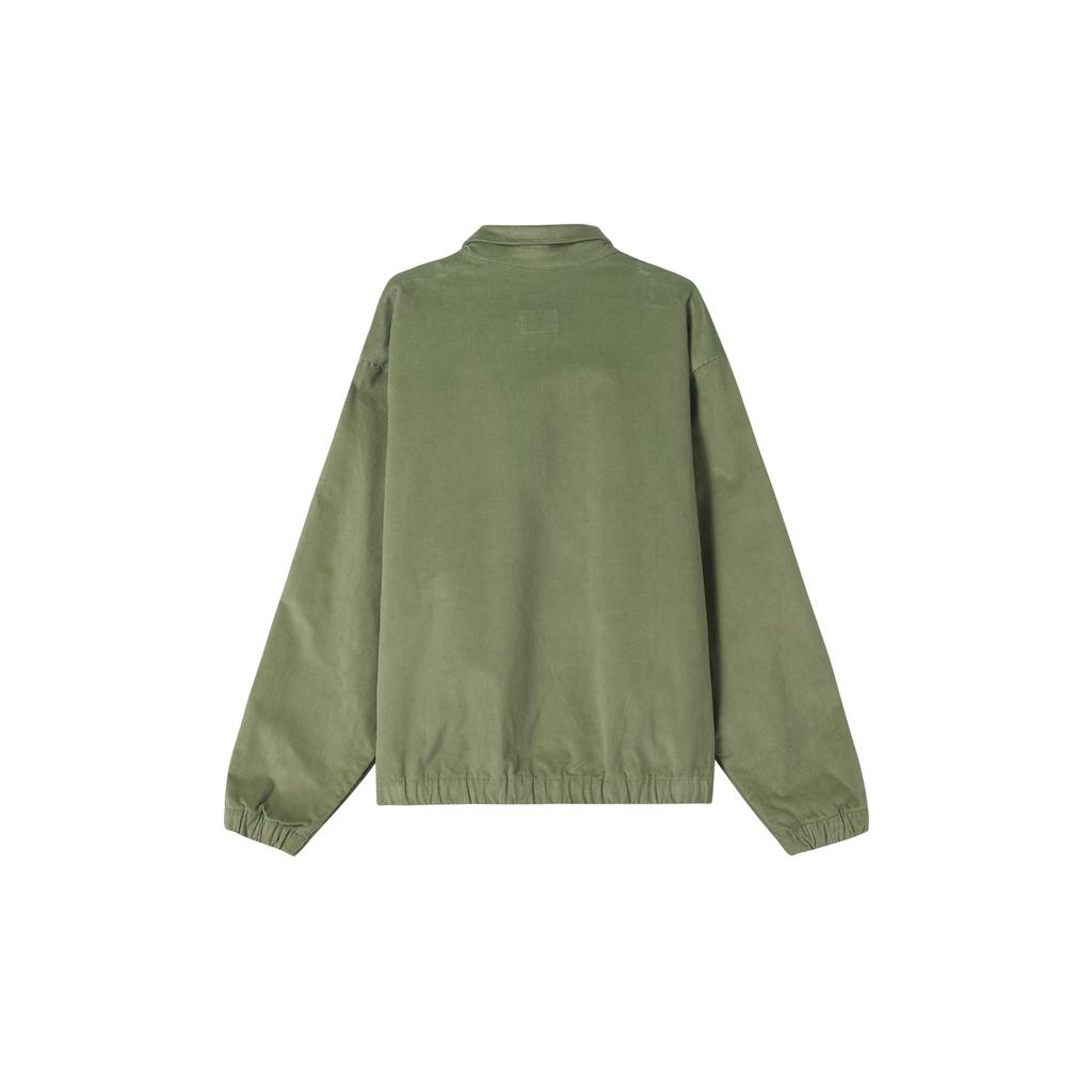 Nike Вельветовая куртка с воротником на молнии с логотипом и длинными рукавами, мужская куртка, зеленая DX9071-386