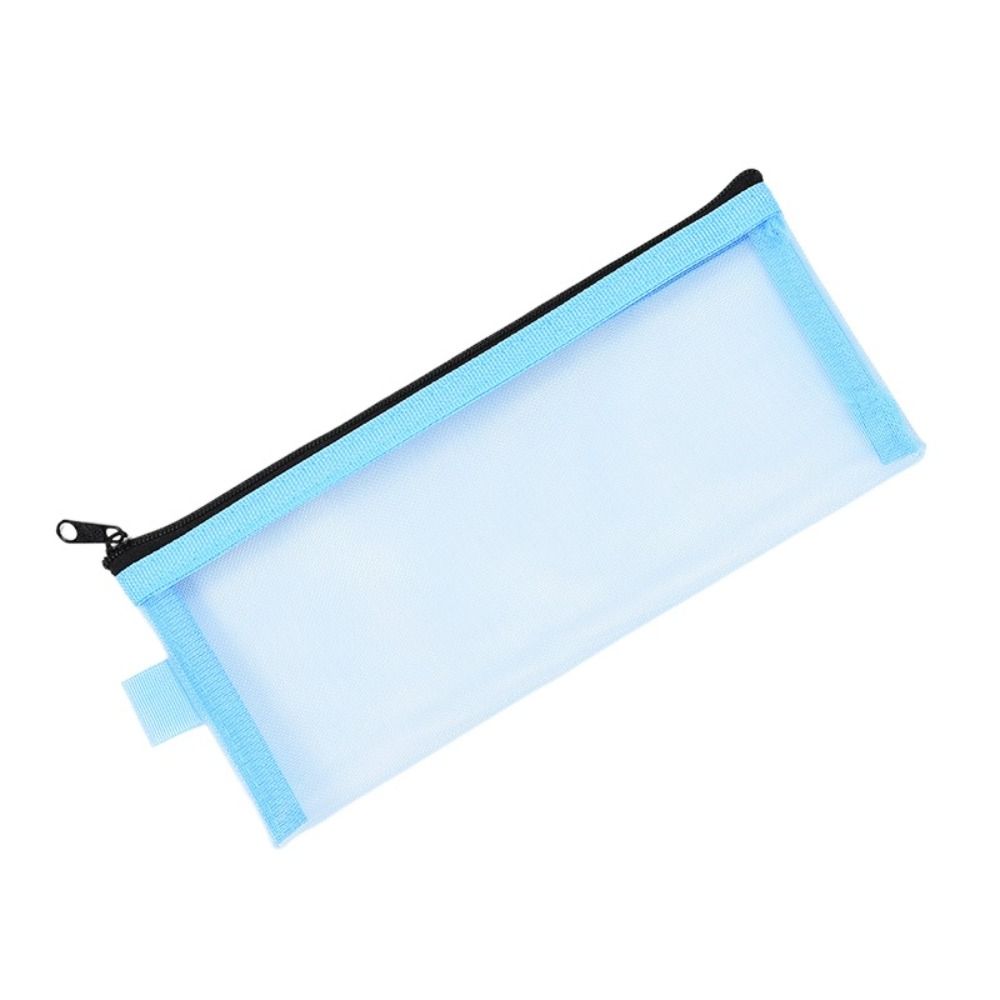Nylon Mesh Pencil Bag Large Capacity Storage Bag Transparent Stationery Bag  Student