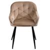 MILTON velvet upholstered chair, black