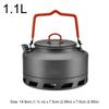 1.1/1.6L Portable Water Pot Lightweight Aluminum Alloy Tea Kettle for Boiling Water Coffee Pot for Outdoor Hiking Camping