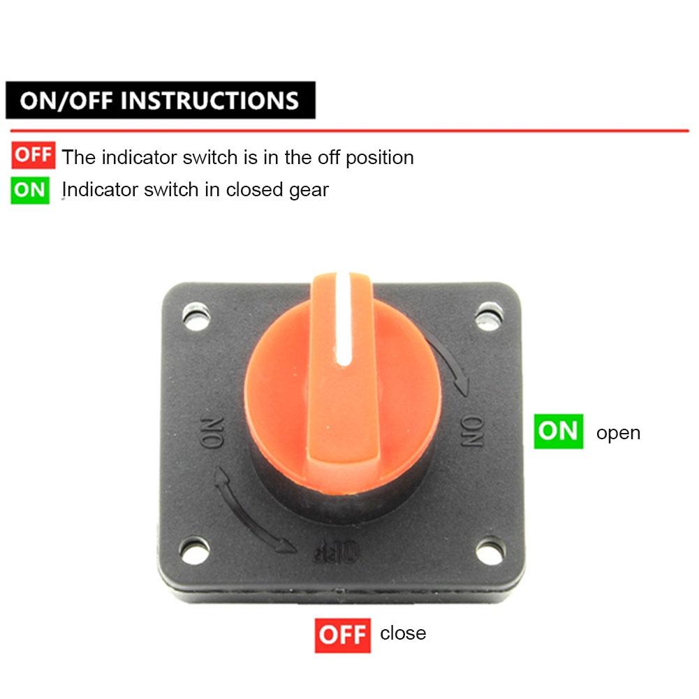 Universal Auto Car Battery Isolator Switch 12V 36V 24V Main Power Isolation Disconnector Cut Off Kill Switch For RV Boat 300A