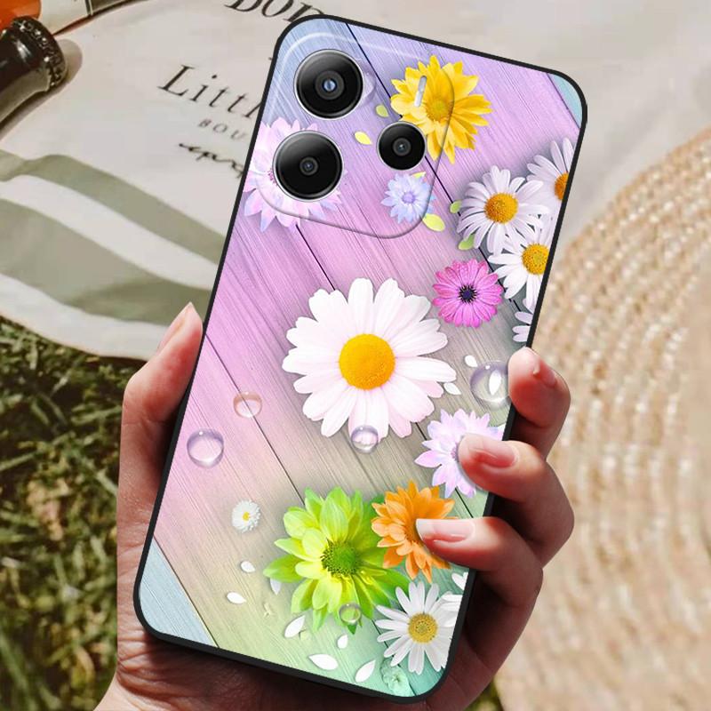 Чехол для Xiaomi Redmi Note 14 4G Европейская версия Чехол для телефона для Redmi Note14 4G Мягкий черный тонкий силиконовый противоударный чехол для задней панели
