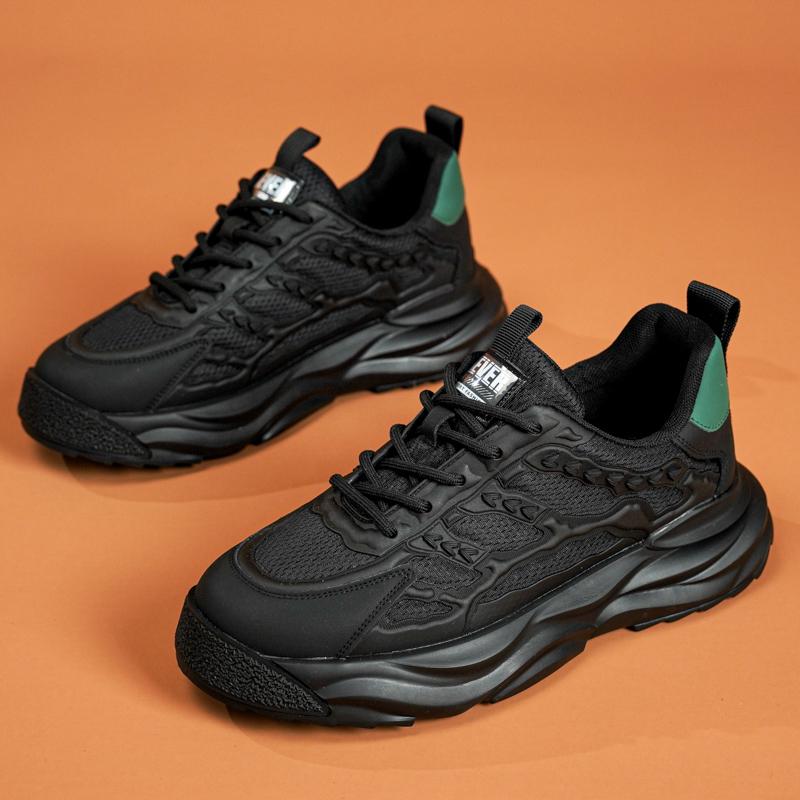 Трендовая спортивная обувь, мужские удобные дышащие кроссовки на платформе с сеткой, модные повседневные прогулочные кроссовки 2024 года, мужская летняя новинка