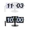 Desk Clock 304 Stainless Steel PVC Automatic Page Turning Mechanical Desk Clock 12 Hours with Extended Rod for Living Room