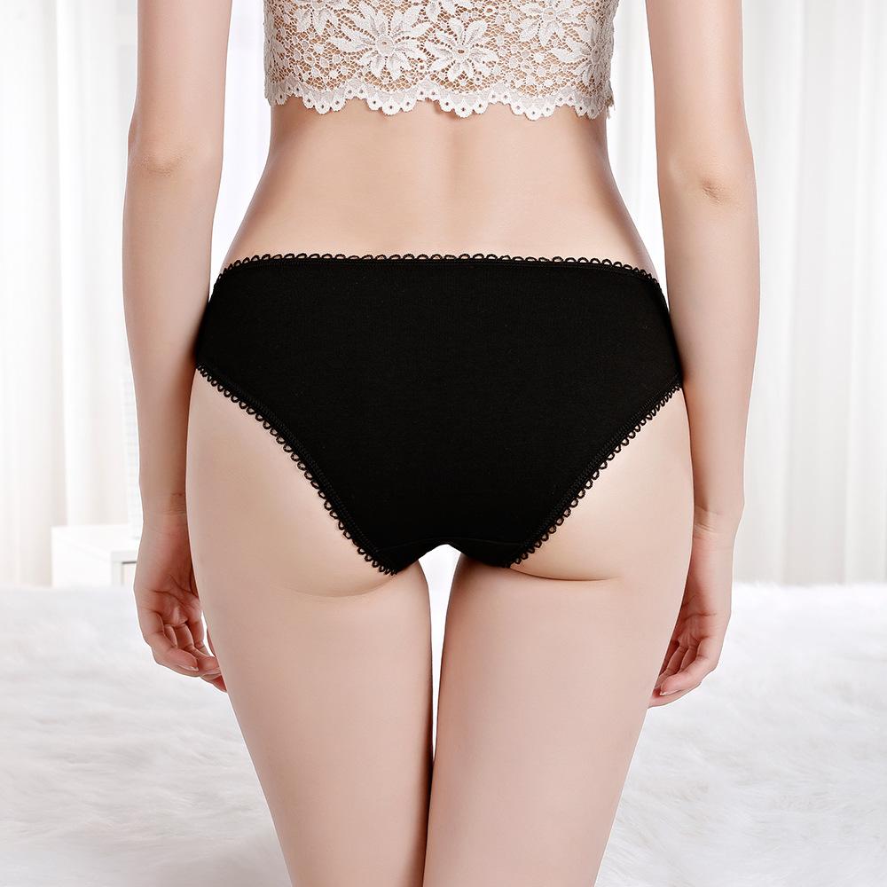 Women's Cotton Panties Sexy Soft Striped Underpants Solid Color Briefs Female Comfortable Stretch Lingerie M-XL 12 Pcs/set