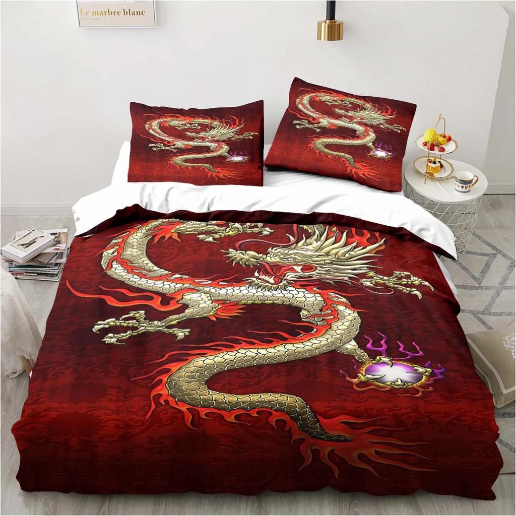 Dragon Bedding Halloween Magic World Gift Twin Bedding Collection 3 Piece Comforter Collection Bed Duvet Cover Double King Cover