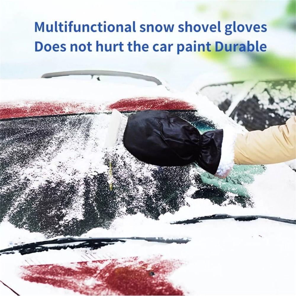 With Glove Snow Scraper Lambswool Cleaning Snow Shovel Portable Snow Shovel Gloves  Auto Window