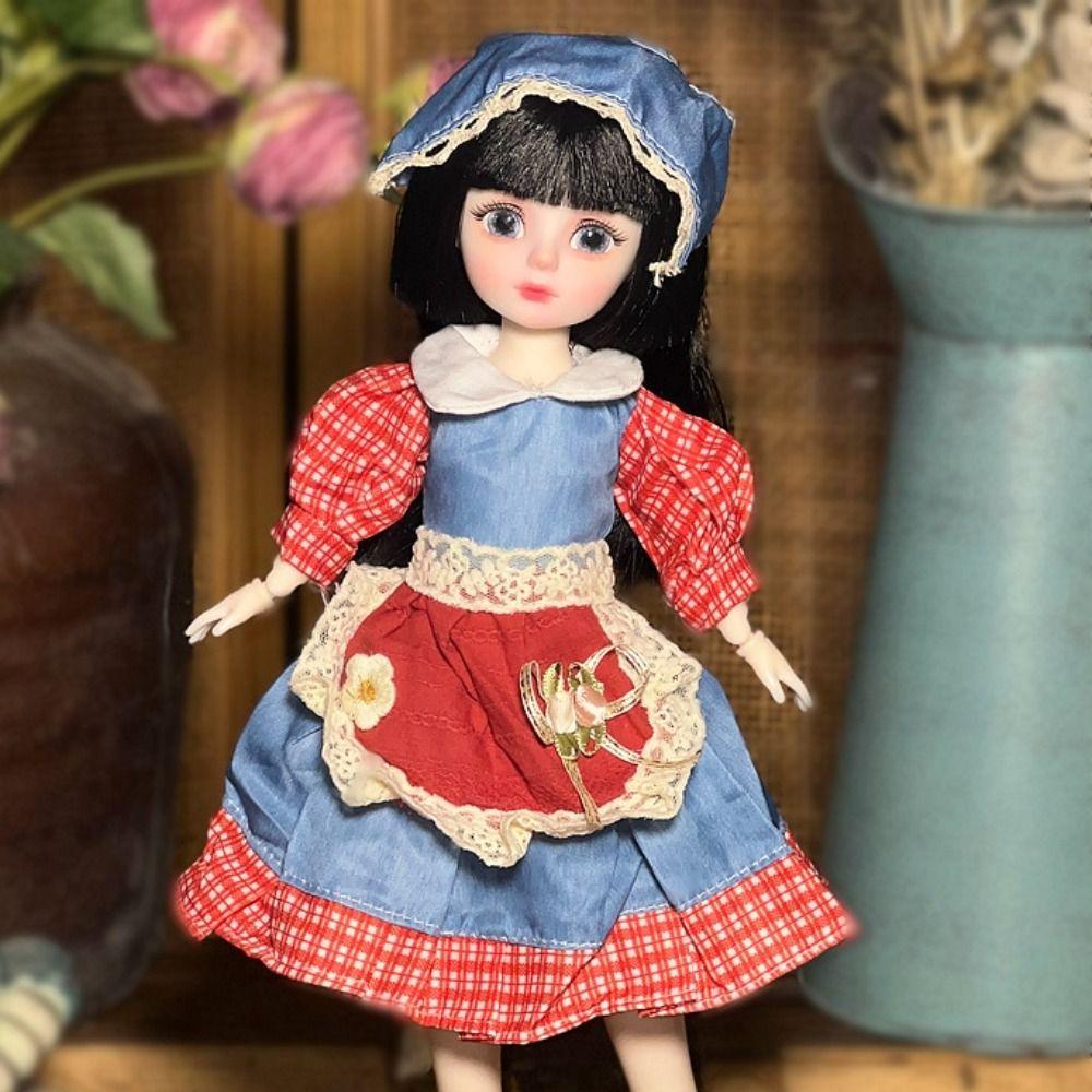 1/6 SD 30см Bjd Кукла с Одеждой Длинные Волосы Высокий Каблук Платье Принцессы Наряжать BJD Куклы Элегантные Привлекательные Глаза