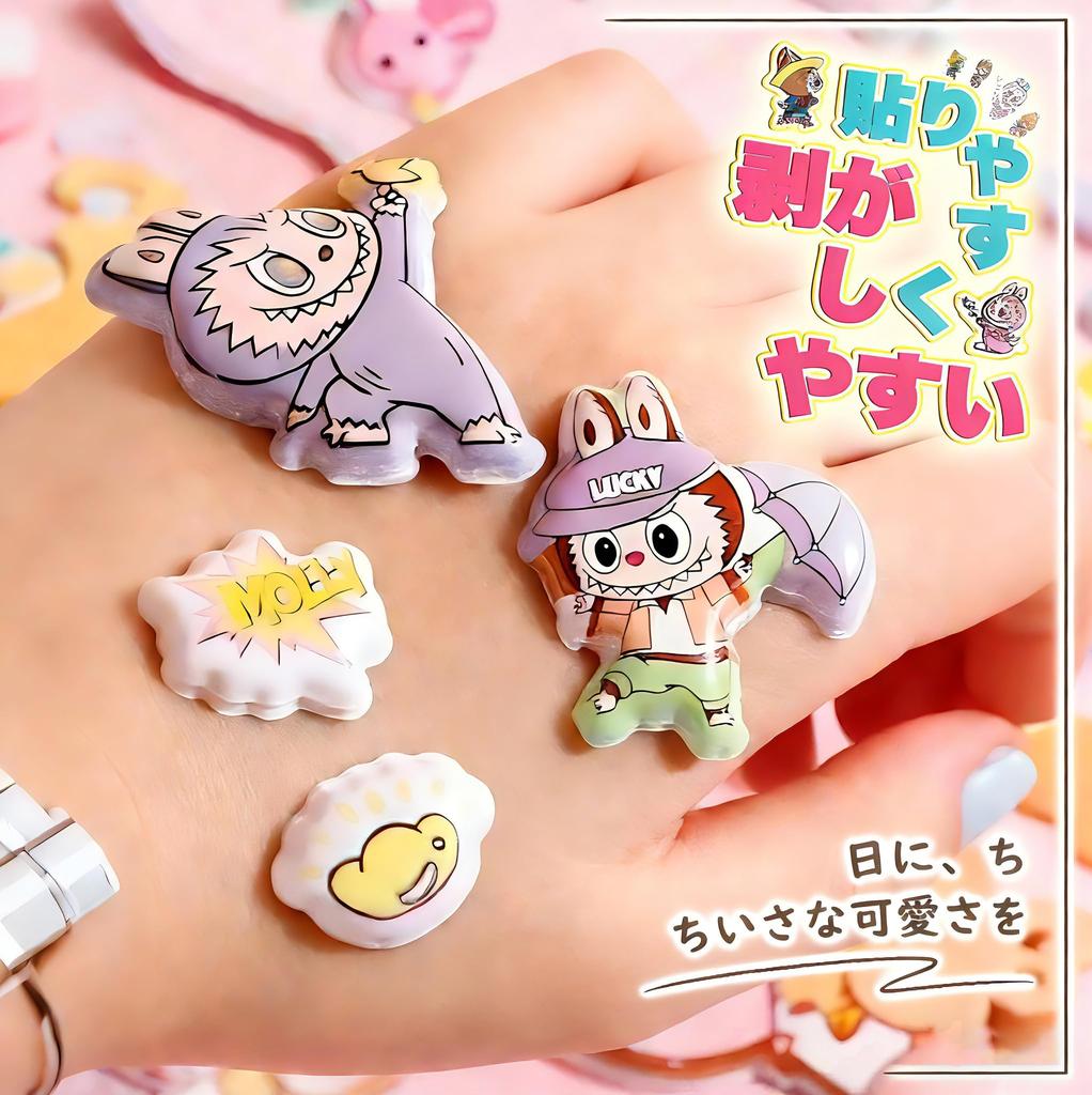 Набор из 6 Сквиши-Попок 3D Тактильный Дизайн для Смартфона DIY Милые Животные Подарки для Мальчиков и Девочек Наклейки, Мраморной Формы, Планировщики, Чехлы, Украшения,