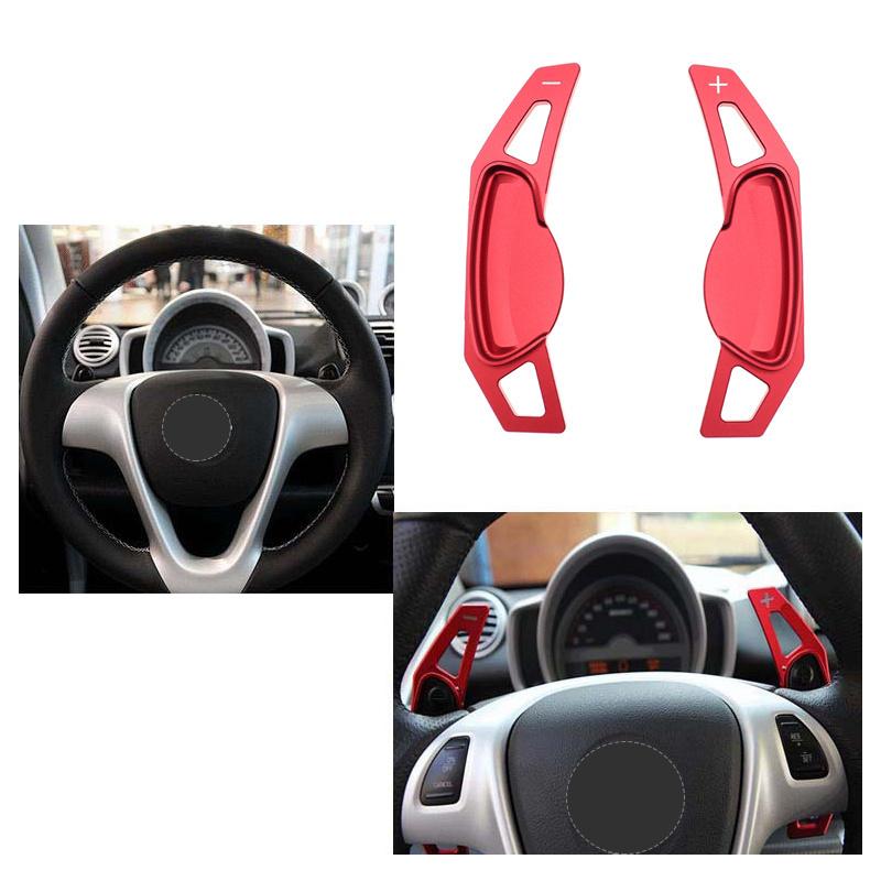 2X Car Steering Wheel Shift Paddle Extender for Benz Smart 451 453 for Two 2009-2017 for Four 2015-2017 Aluminum Alloy
