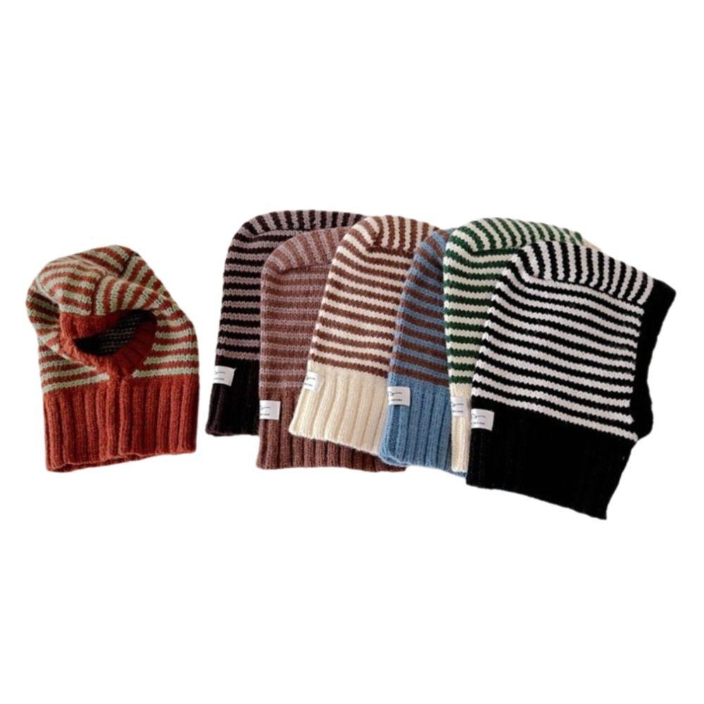 Hooded Style One-Piece Hat Knit Material Children Balaclava Knit Ear Protection Hats  Winter Season