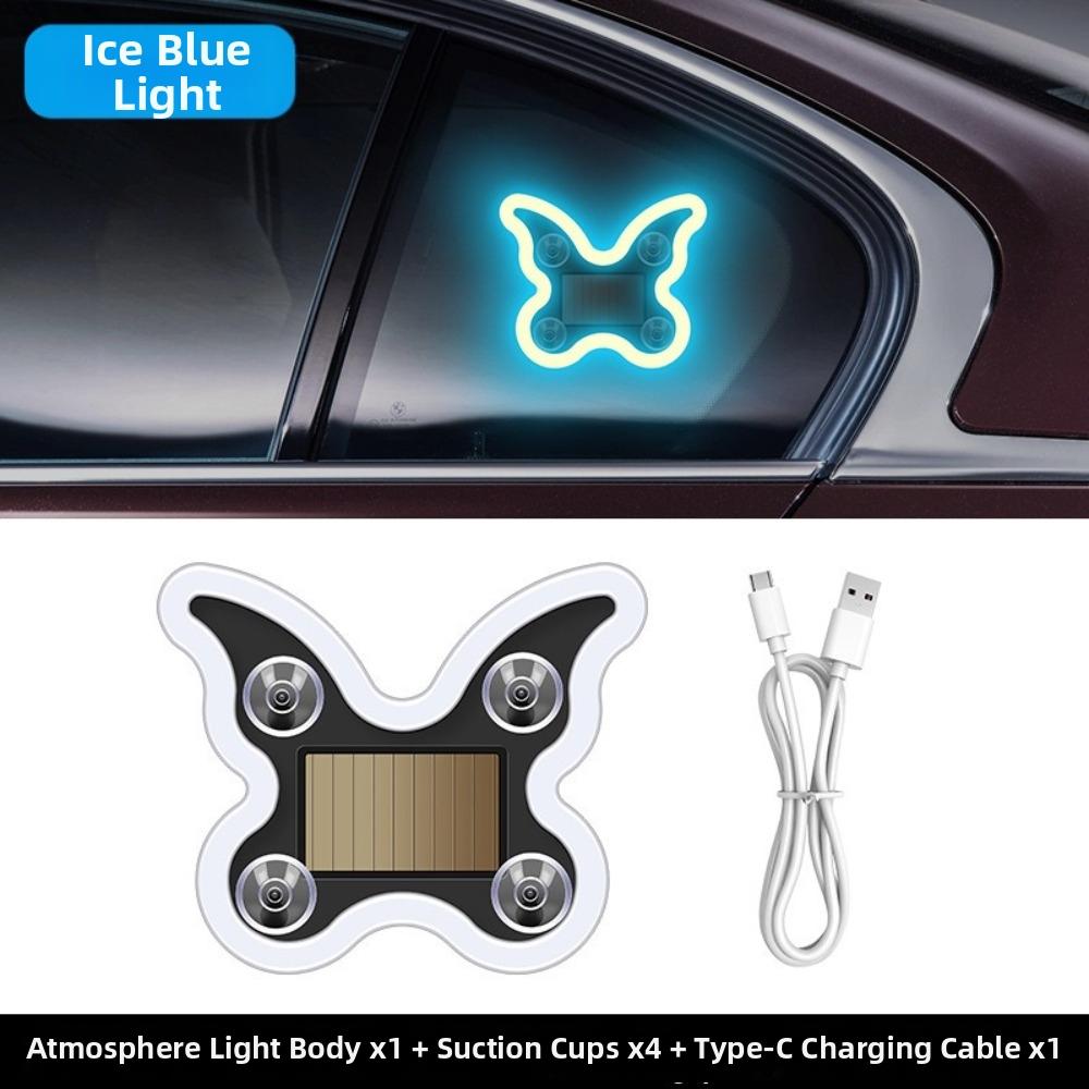 Suction Cup Solar Power Car Light Solar Powered LED Ambient Light Car Interior Lighting