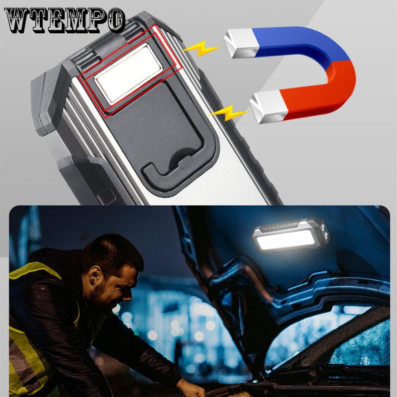 COB Рабочий Свет Технический Фонарик Магнит Светодиодный Мощный Свет Лампа Супер Яркий Технический Зарядка Автомобиля Ручная Лампа