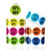 1-Inch Round Discount Stickers: Black Text On Colored Self-Adhesive Labels for Discounted Items (25MM)