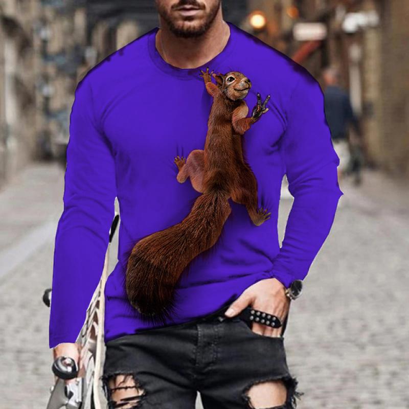 Мужская футболка с драконом, повседневная футболка с 3D принтом и длинным рукавом, волшебное животное, графический топ, футболки с уличным узором, мужские/женские футболки в стиле хип-хоп