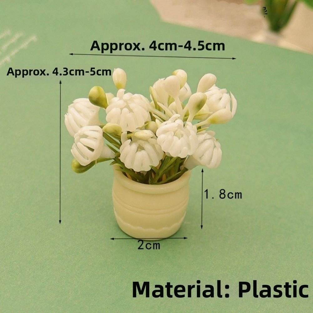 3pcs Plastic Dollhouse Miniature Simulation Vase Doll House Accessories