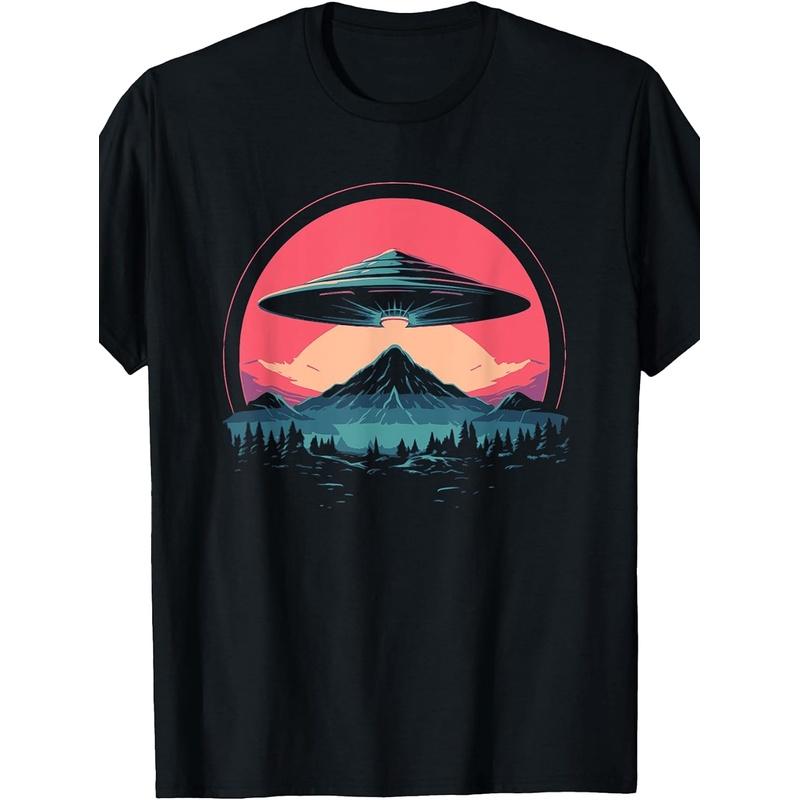 Retro Extraterrestrial Ufo Saucer - Spaceship Vintage Alien T-Shirt