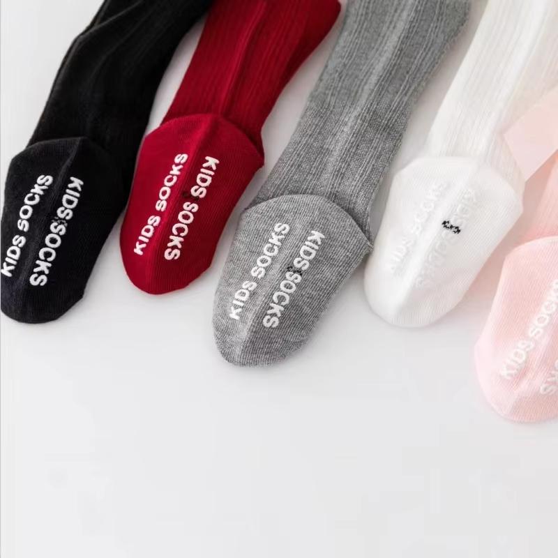 Детские гольфы с большим бантом до колена Весна Осень Детские домашние гольфы до середины икры Принцесса Напольные носки Детские Малышовые Нескользящие чулки 0-3 года