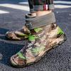 Camouflage Rain Shoes Men's Fishing Waterproof Shoes Large Size 48 Non-slip and Wear-resistant Construction Site Labor Insurance Short Rain Boots Kitc