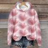 Women's Valentine's Day Printed Plush Warm Casual Jacket Sweater Winter Jacket