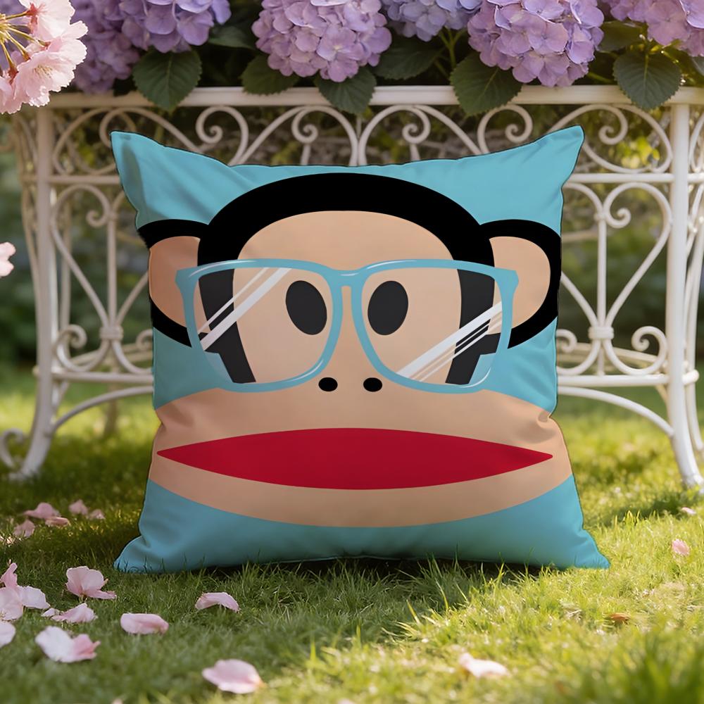 Мультяшная наволочка с обезьянкой P-Paul Frank, двойного назначения для дома и автомобиля: Двусторонняя конструкция для максимального комфорта