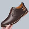 Large Size 38-48 Men's Shoes Autumn and Winter Business Dress British Retro Trend Casual Leather Shoes Men's Casual Lace-up
