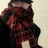 Зимний Рождественский Шарф Женский Премиальный Универсальный Красный Клетчатый Шарф Студенческая Пара Утолщенная Теплая Шаль