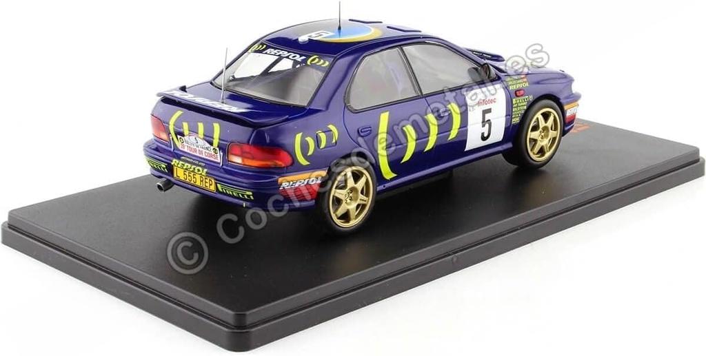 IXO Mini Car 1/24 Subaru Impreza 555 Repsol N 5 Rally Tour de Corse 1995 C. Sainz - L. Moya