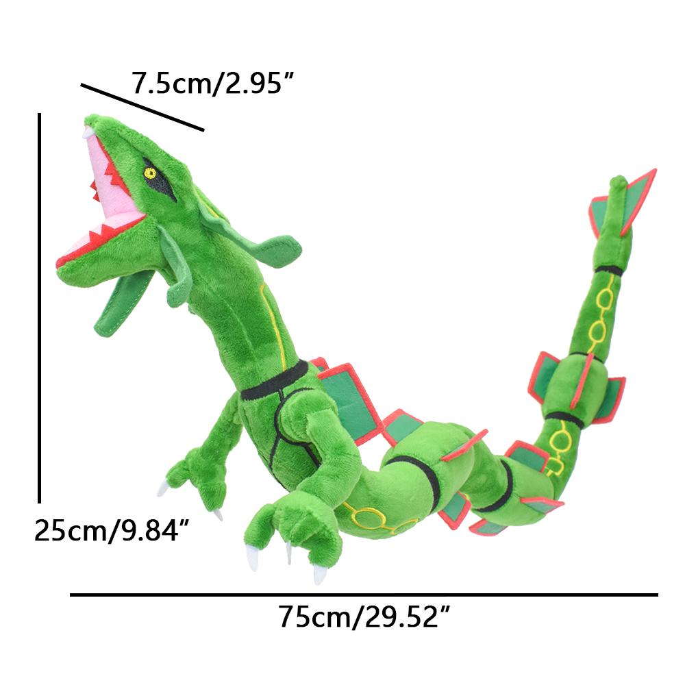 Rayquaza Dragon Green Cotton Soft Stuffed Anime Collectible Plush Toys Gift for Kid 30 Inch